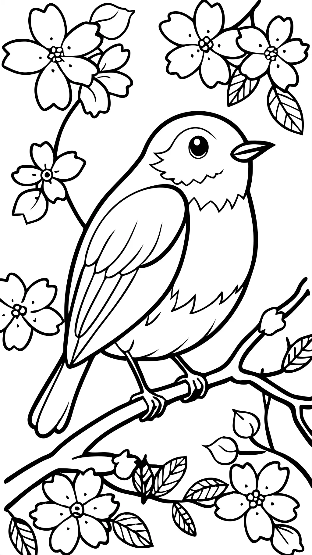 robin coloring page